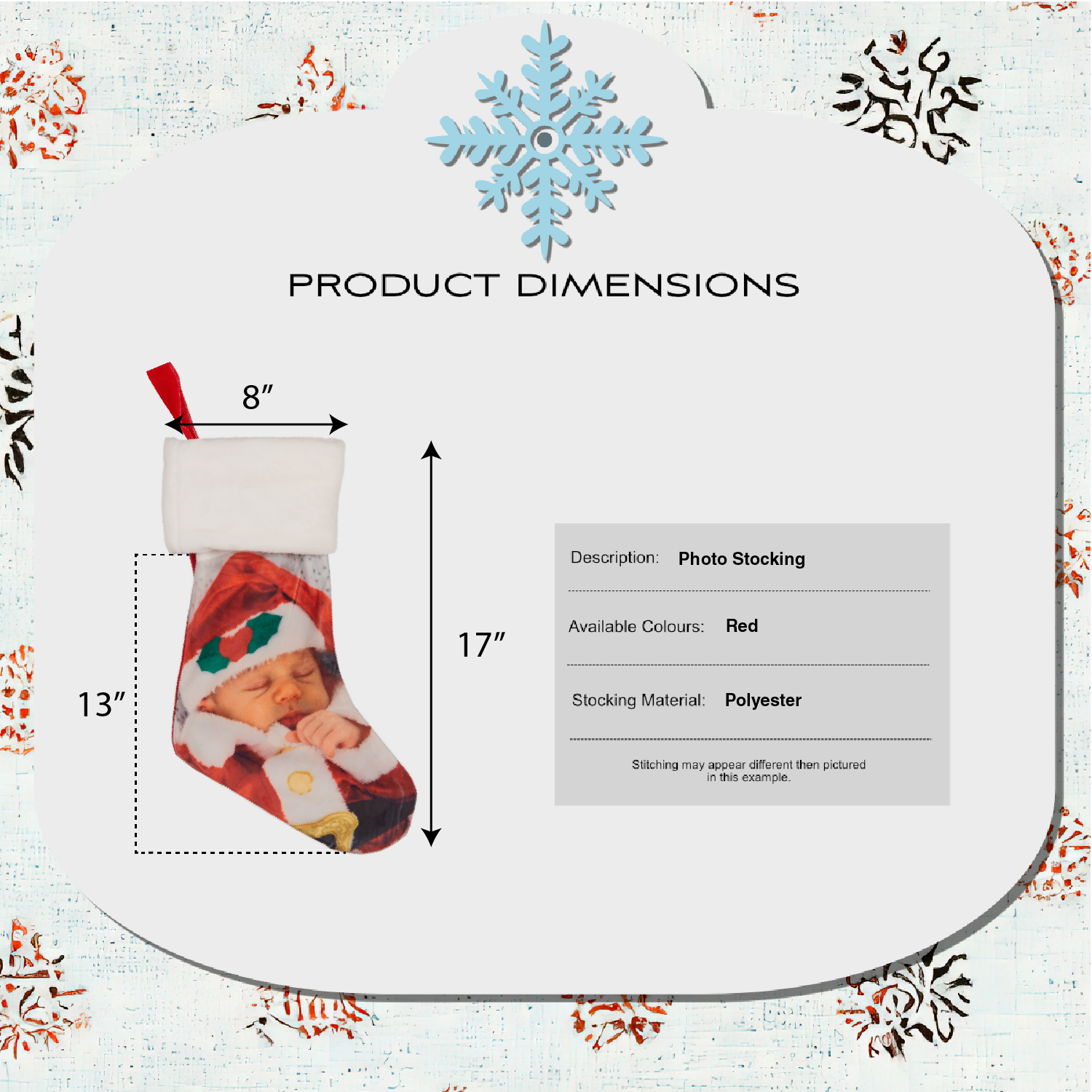 Custom Photo Christmas Stocking - Things Engraved