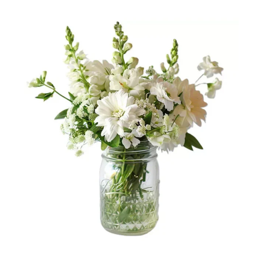 White Whisper in Mason Jar