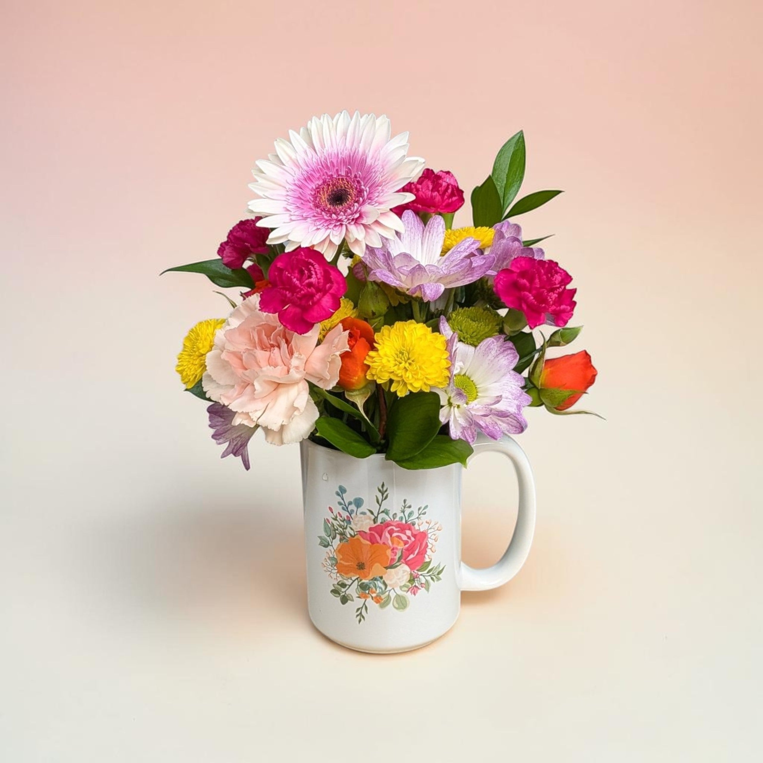 Designer Collection Floral Mug - Bright Colours