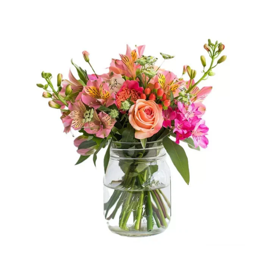 Petal Sunrise in Mason Jar