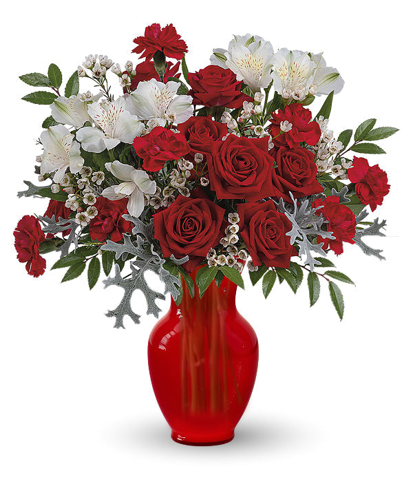 Scarlet Snow Bouquet
