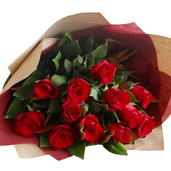 One Dozen Long Stem Red Roses