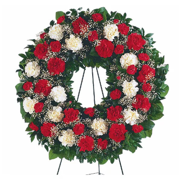 Red and White Wreath